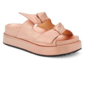 Alexandre Birman Asymmetric Clarita Bounce Knotted Leather Sandals Size 38